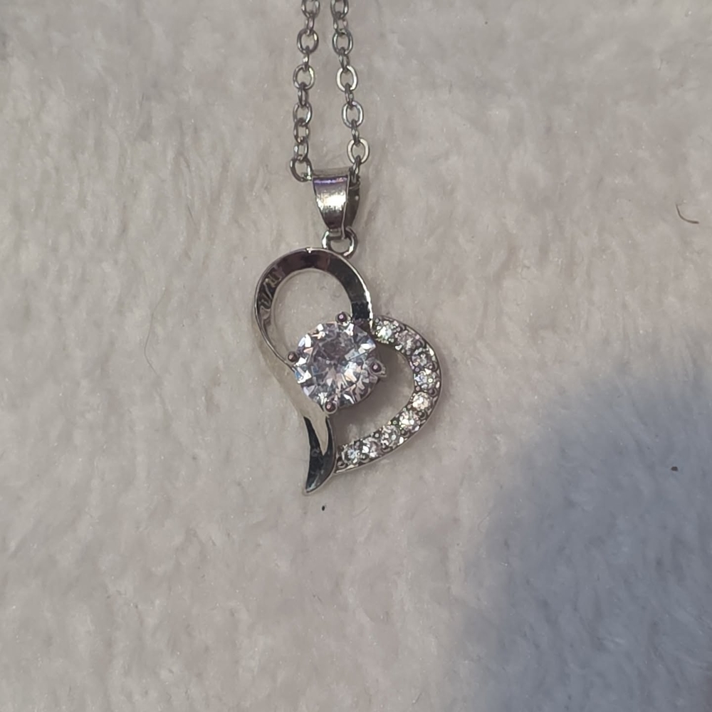 Silver Heart Pendant Necklace